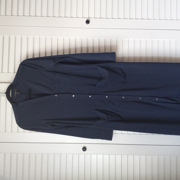J.Crew Wmen's Stylish Navy Long Sleve Button Up Dresss Size S - Picture 5 of 16